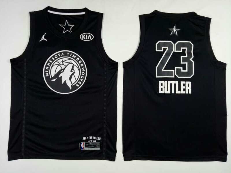 Men Minnesota Timberwolves #23 Butler Black 2108 All Stars NBA Jerseys->cleveland cavaliers->NBA Jersey